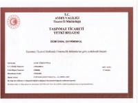 Ünsal Gayrimenkul olarak Taşınmaz Ticaret Yetki Belgesi sahibi işletmeyiz.
